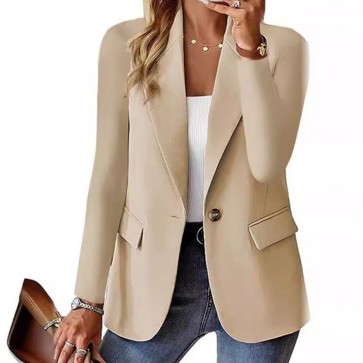 Damen Moderner Tailored Blazer mit elegante Knopfdetails Drune