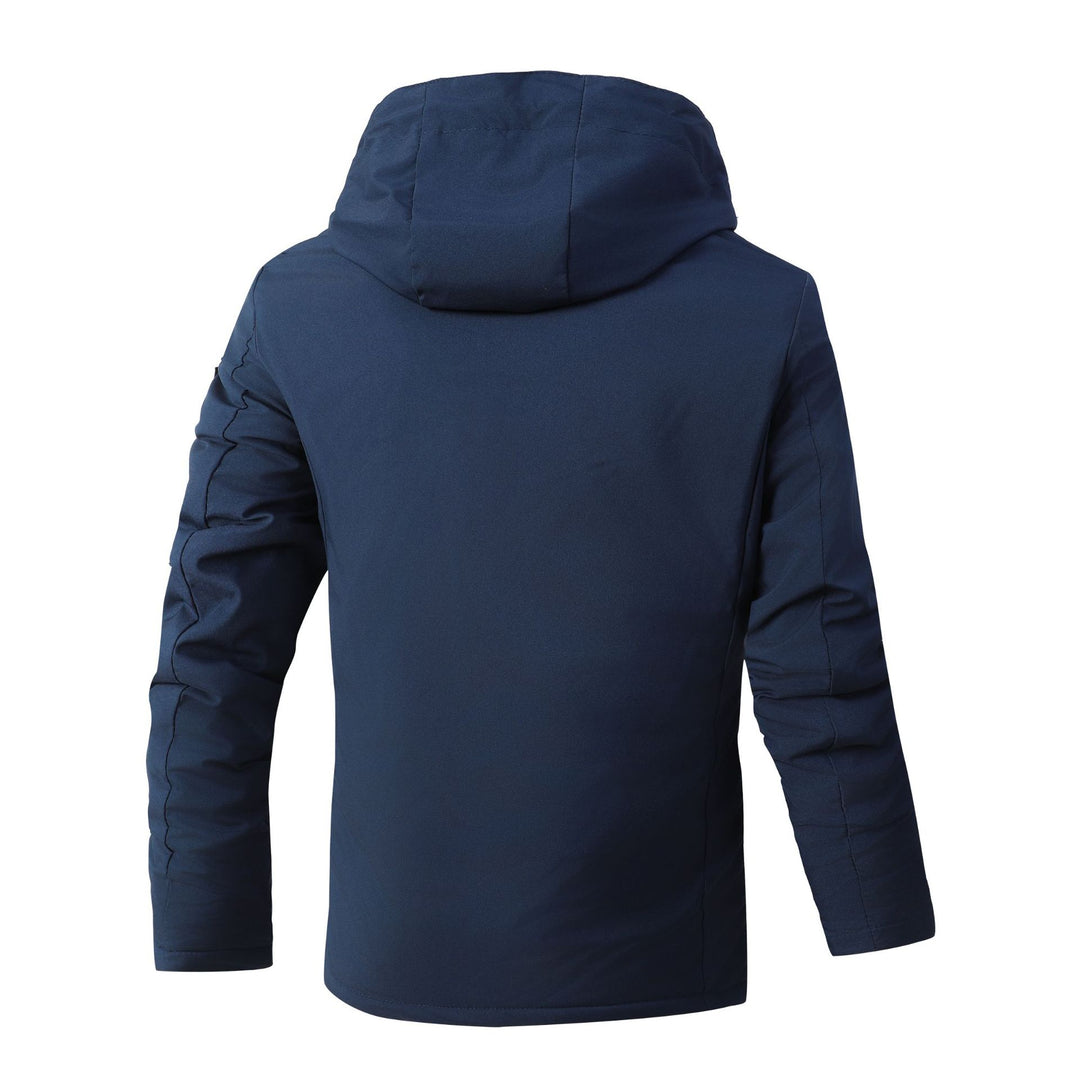Herren Urbaner Softshell-Parka mit Teddyfleece-Innenfutter, verdecktem Reißverschluss und Brusttasche Drune