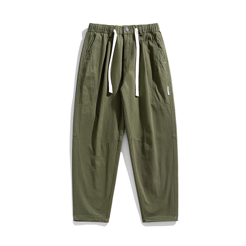 Herren Tapered-Canvas-Jogger mit elastischem Tunnelzugbund, Kniepasse und tiefen Utility-Taschen Drune