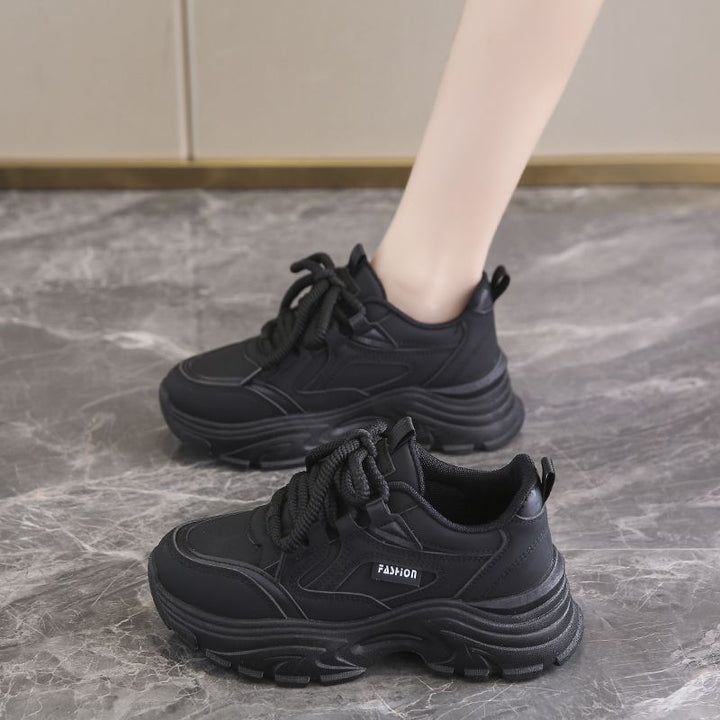 Damen modische Plattform Sneakers mit atmungsaktiver Sohle und rutschfester Laufsohle Drune