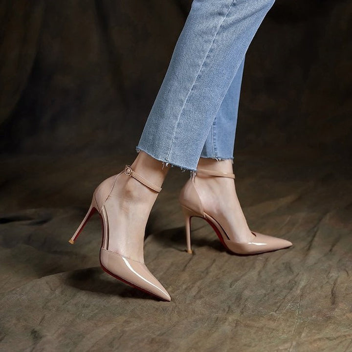 Damen elegante Schnür-Pumps mit spitzem Zehenbereich Drune