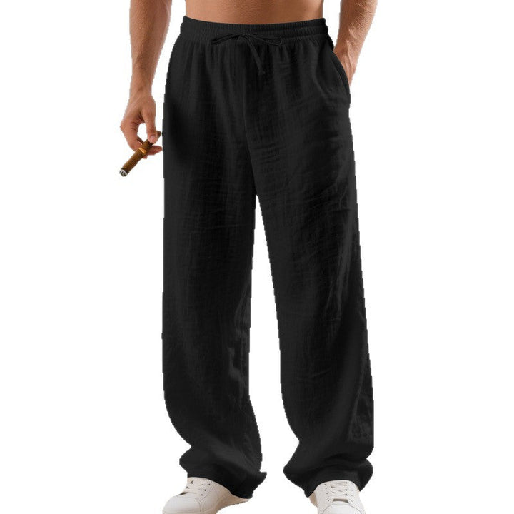 Herren luftige Freizeit-Cargo-Hose mit elastischem Bund und praktischen Taschen Drune