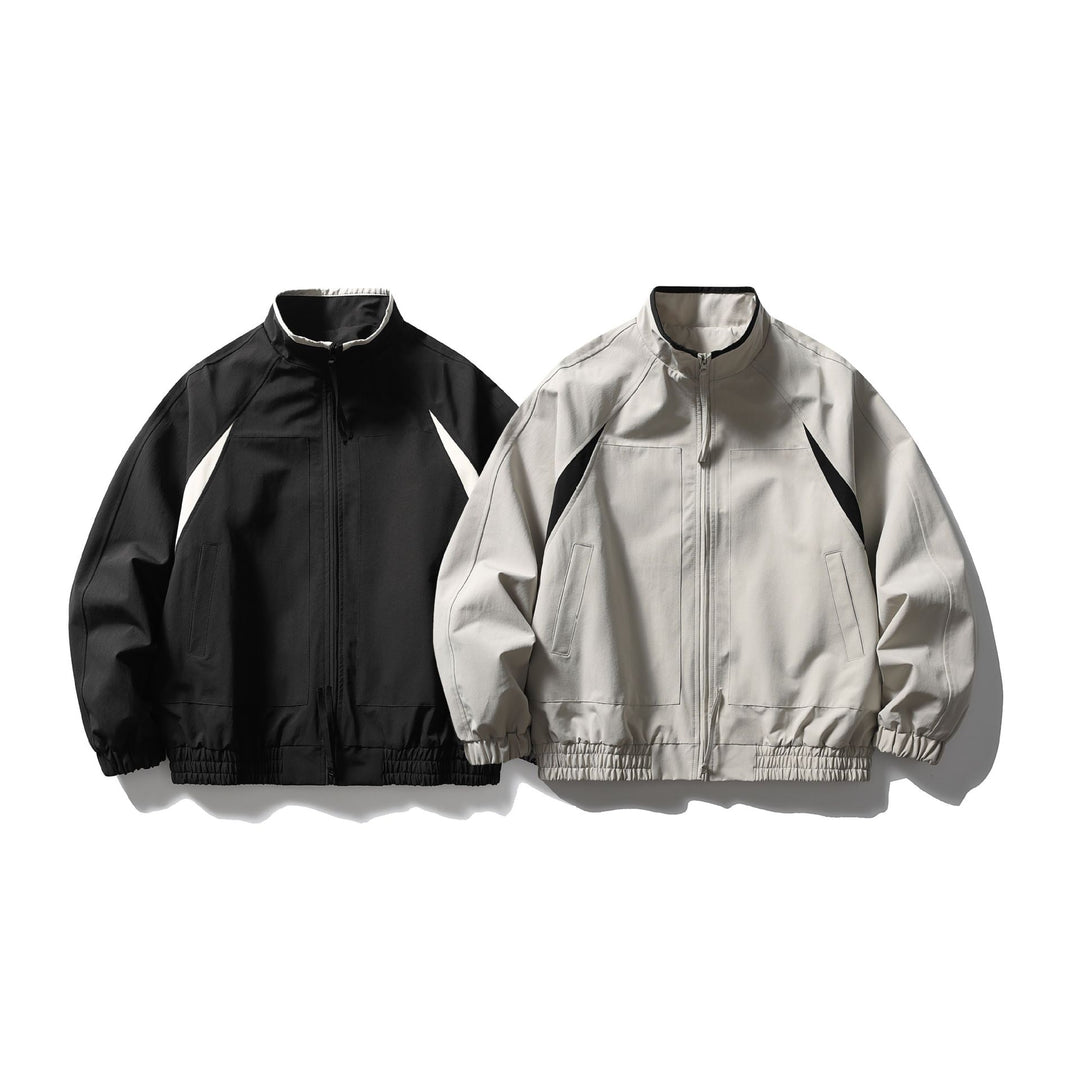 Herren Oversize Bomberjacke mit Stehkragen, Raglanärmeln und elastischem Saum Drune