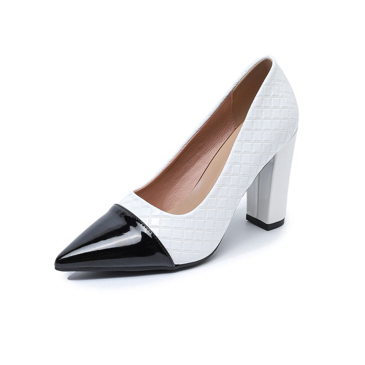 Damen elegante High Heels mit stilvollen zweifarbigen Akzenten Drune