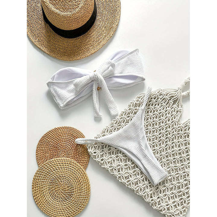 Damen Premium Bikini-Set mit Struktur und Goldverzierung Drune
