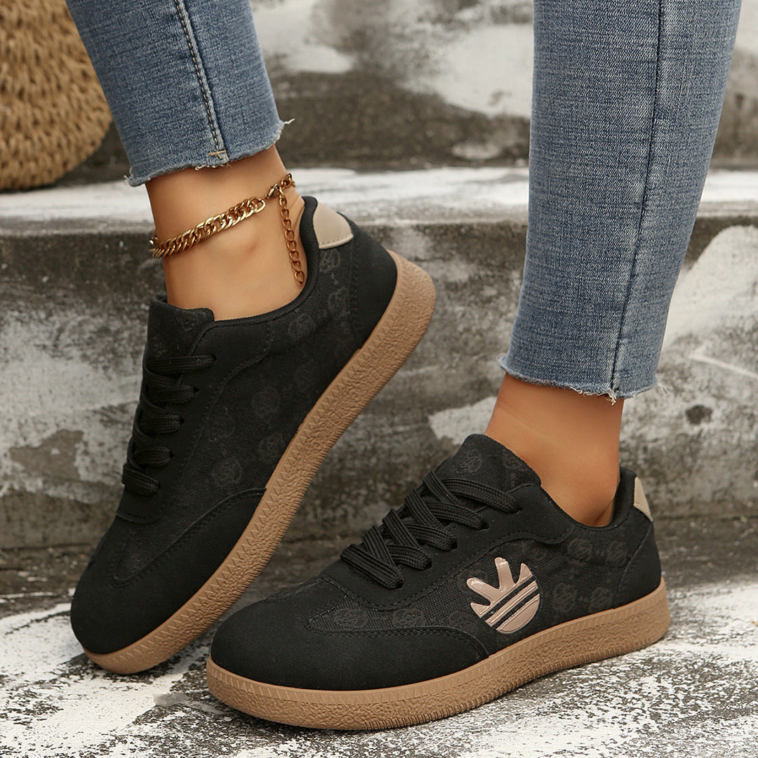 Damen Sneaker mit modischem Print und rutschfester Sohle Drune
