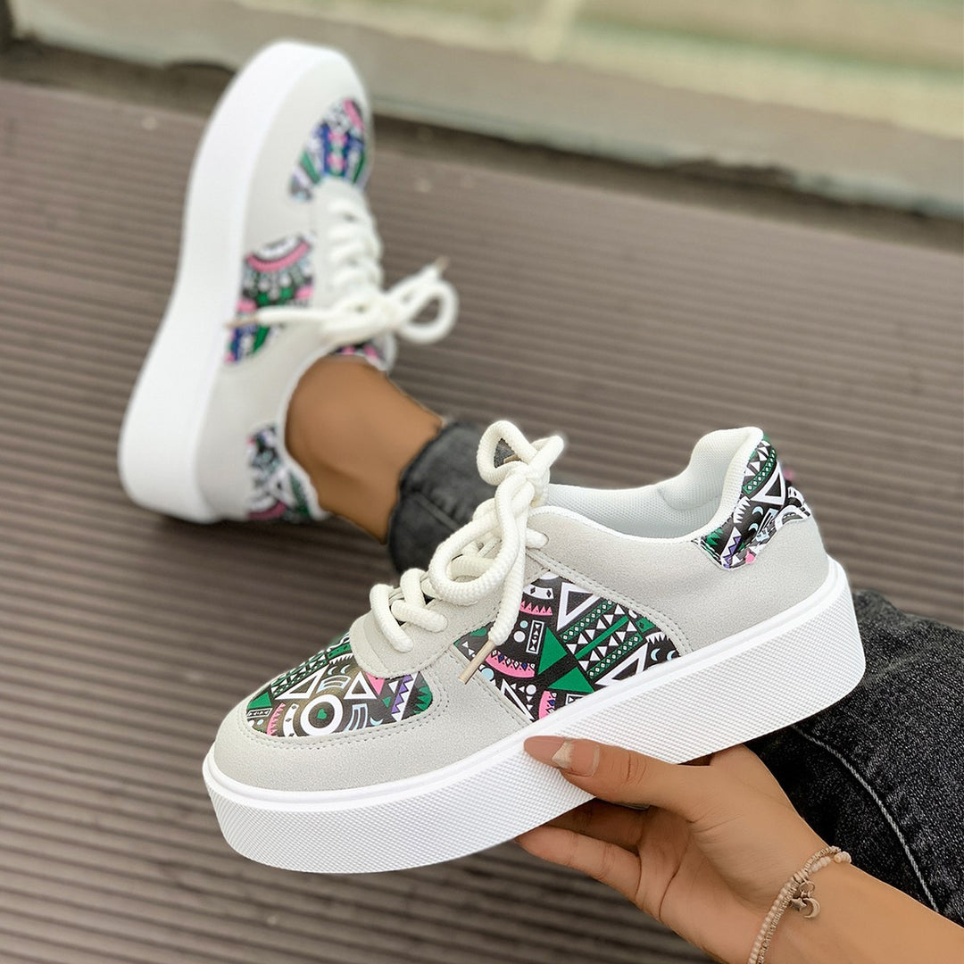 Damen modische Plateau-Sneaker mit auffälligem Design Drune