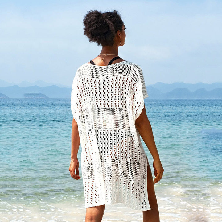 Damen Breezy Open-Knit Strand-Tunikakleid Drune