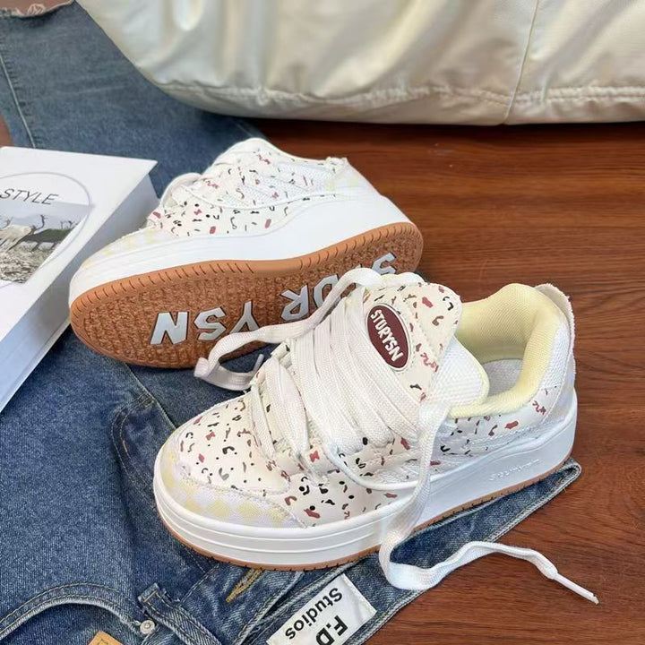 Damen Sneakers mit atmungsaktivem Obermaterial und modischem Muster Drune