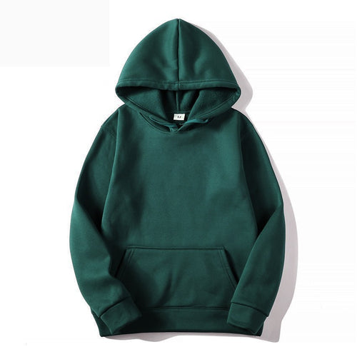 Unisex minimalistischer Kapuzenpullover ohne Reißverschluss mit innen angerautem French-Terry und integrierter Kängurutasche Drune