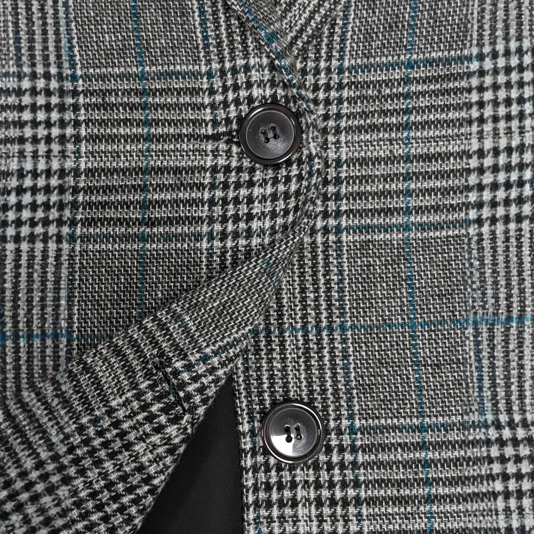 Damen Karo Blazer mit klassischem Schnitt und eleganten Details Drune