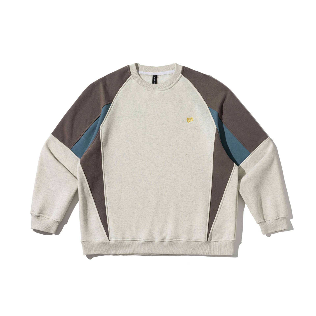 Unisex Colorblock-Sweatshirt mit Raglanärmeln und strukturierter Ziernaht Drune