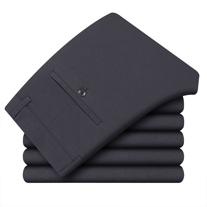 Herren Businesshose Slim‑Fit mit Bügelfalte und verdeckten Gesäßtaschen Drune