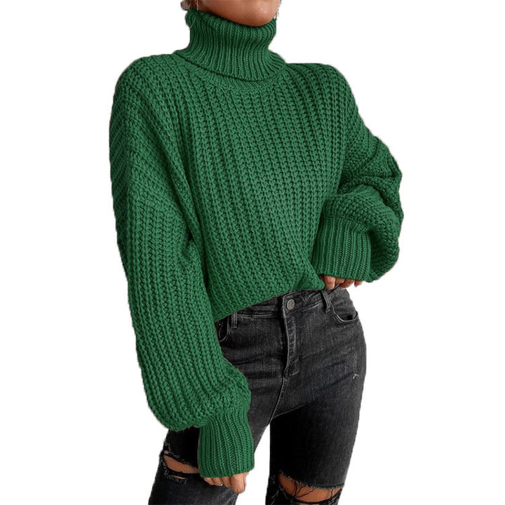 Damen kuscheliger Rollkragenpullover mit strukturiertem Strickmuster Drune