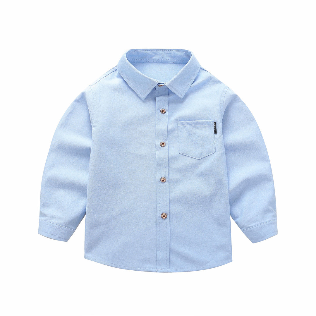 Unisex Langarmbluse mit modischer Brustapplikation Drune