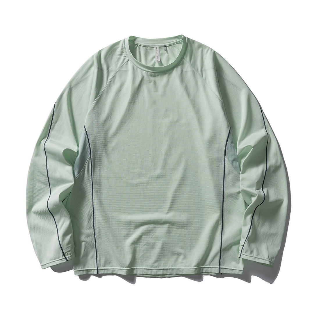 Unisex Leichtes technisches Longsleeve mit Raglanärmeln und Kontrastnähten Drune