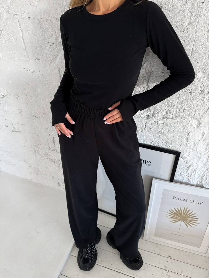 Damen Bequemer Lounge-Anzug aus atmungsaktivem Baumwollmix Drune