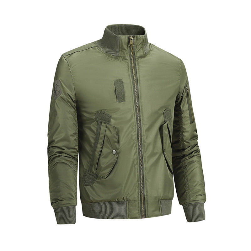 Herren Modische Bomberjacke mit Utility-Taschen Drune
