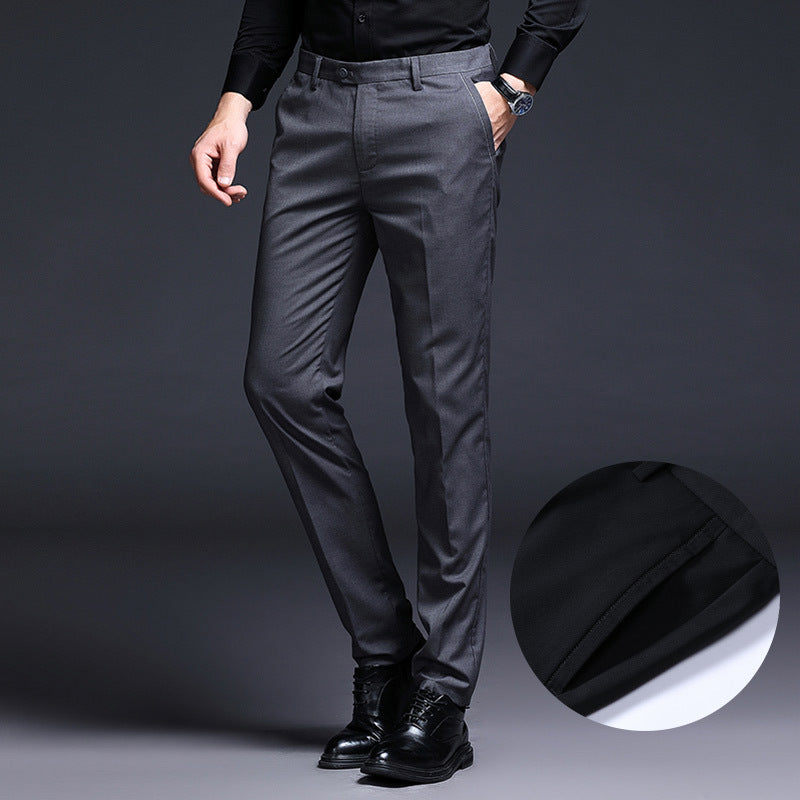 Herren elegante Anzughose mit schmalem Schnitt und atmungsaktiver Textur Drune