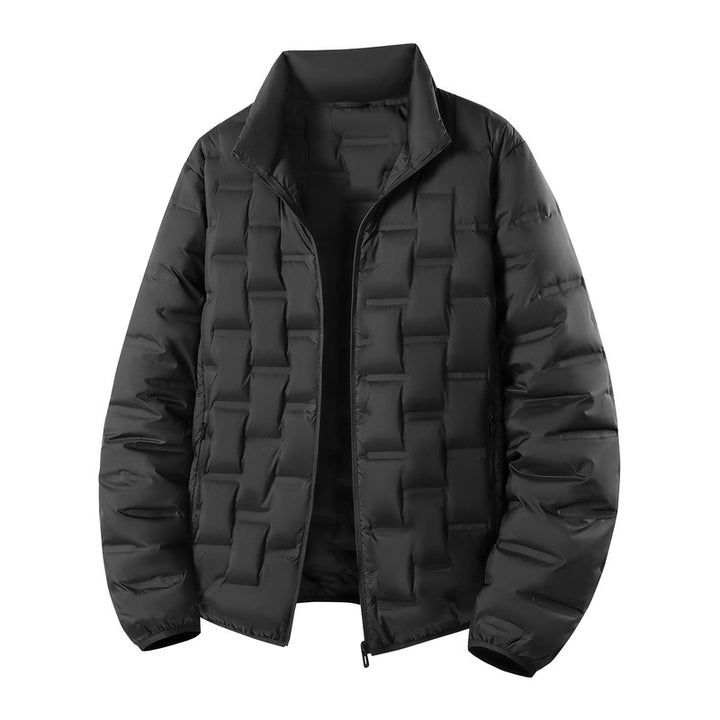 Herren Ultraleichte gesteppte Isolationsjacke mit Stehkragen und minimalistischem Design Drune