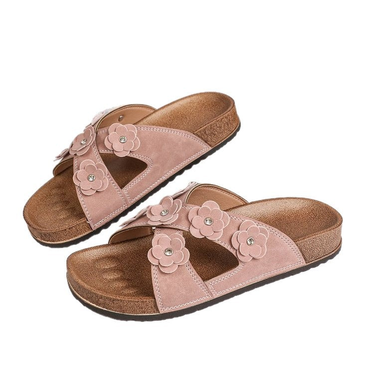 Damen Komfortable und stilvolle Blüten-Sandalen Drune