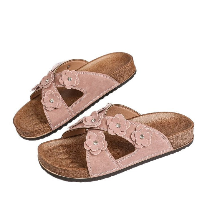 Damen Komfortable und stilvolle Blüten-Sandalen Drune