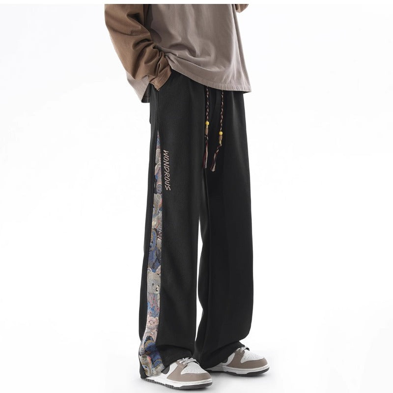 Herren Bequeme Freizeithose mit einzigartigem Seitendruck Drune