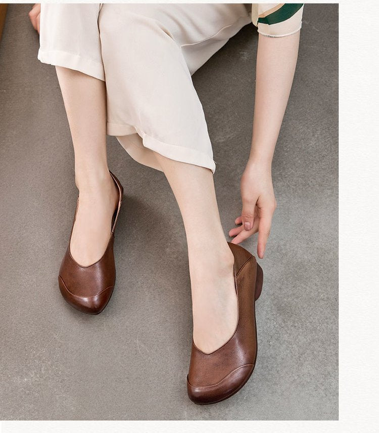 Damen klassische Ballerinas mit ergonomischem Fußbett und rutschfester Sohle Drune