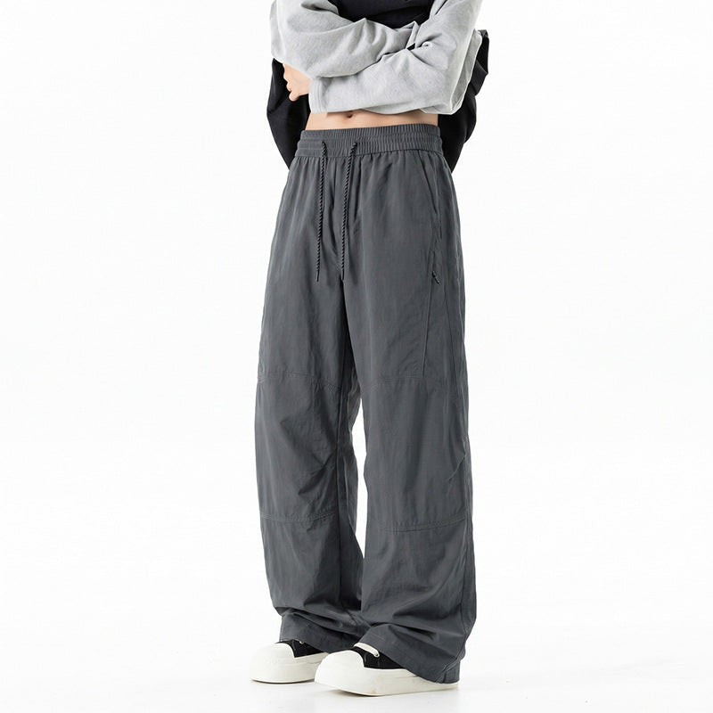 Herren Weite Baggy‑Hose mit Tunnelzugbund und Paneel‑Konstruktion Drune