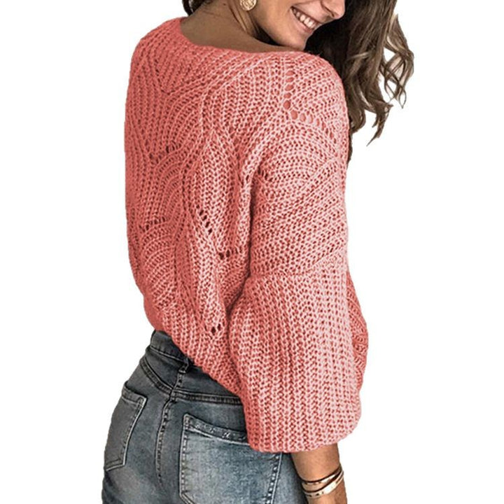 Damen luftiger Strickpullover mit lässigem Schnitt Drune