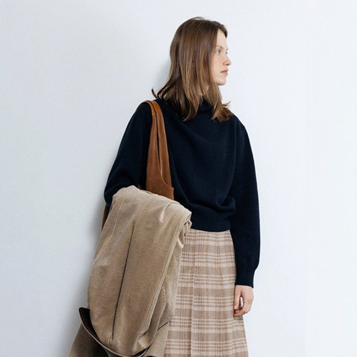 Damen Kuscheliger Rollkragenpullover aus hochwertigem Strick Drune