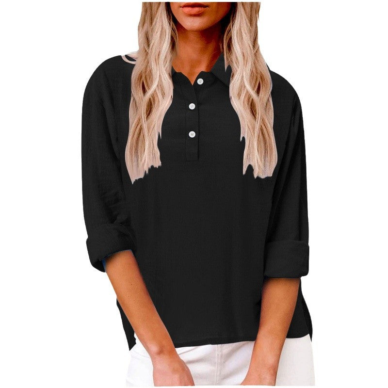 Damen Strickbluse mit Knopfdetail und lässigem Schnitt Drune