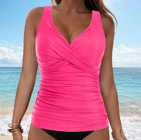 Damen Tankini-Oberteil mit raffiniertem Wickeldesign Drune
