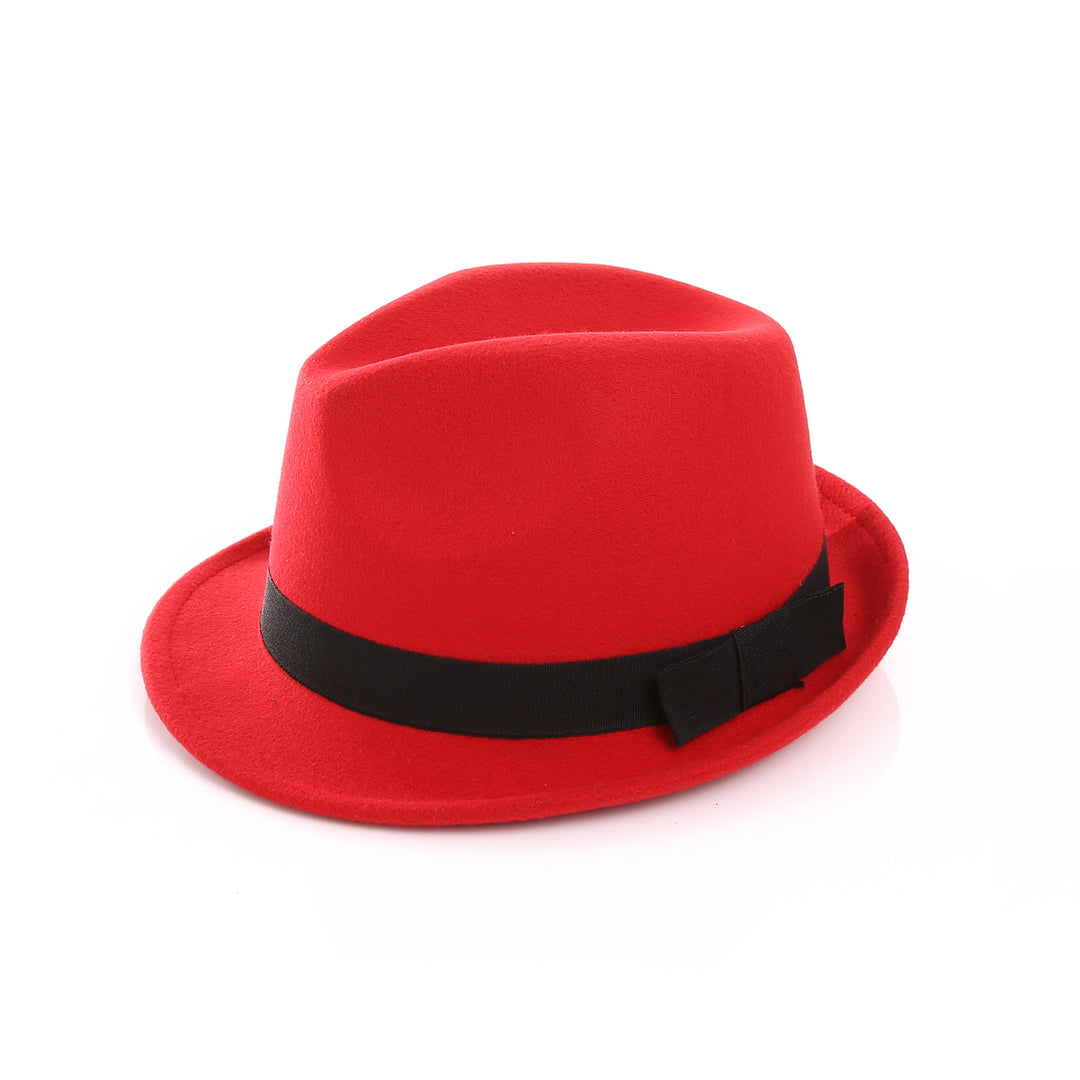 Damen Fedora-Hut aus hochwertigem Wollmix mit stilvollem Band Drune