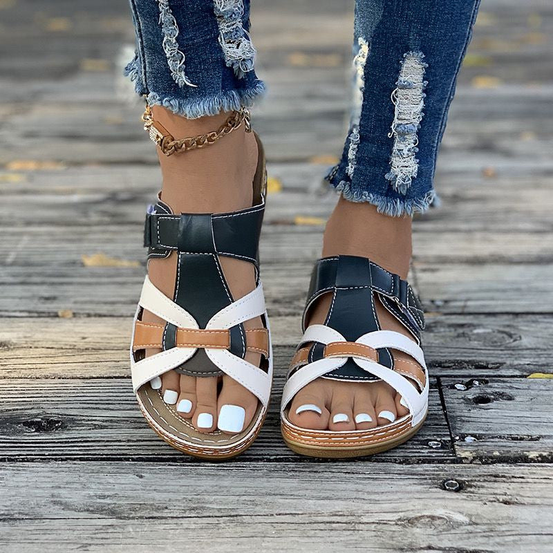Damen Relax-Sandalen mit ergonomischem Fußbett und verstellbaren Riemen Drune