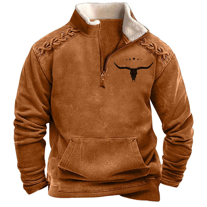 Herren Modischer Hoodie mit Kapuze und maritimem Druck Drune