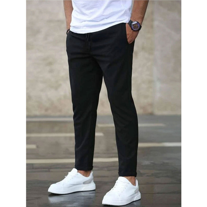 Herren lässige Freizeithose mit elastischem Bund und praktischen Taschen Drune