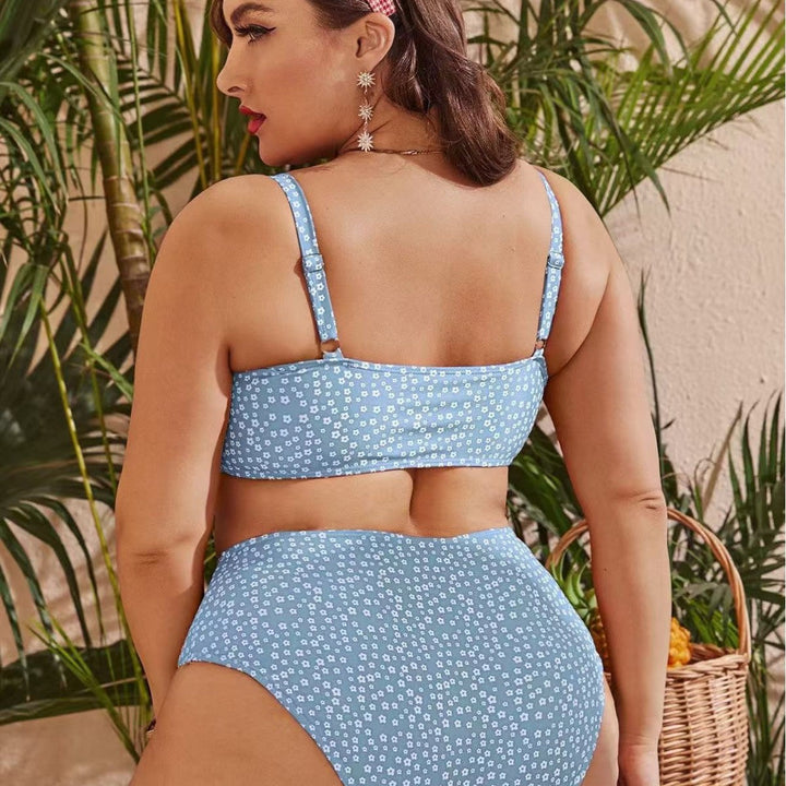 Damen Hochgeschnittener Bikini mit verspieltem Punktedesign Drune