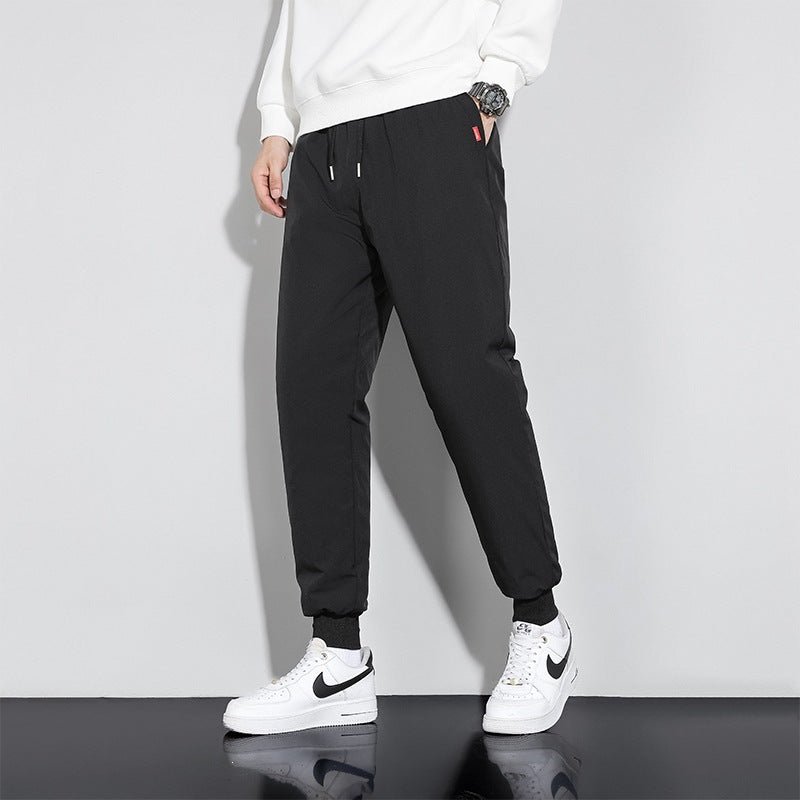 Herren Gerade geschnittene Jogginghose mit Tunnelzug, Seitentaschen & elastischem Bund Drune