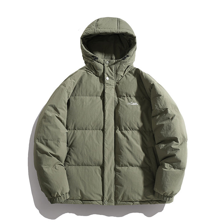 Unisex Wattierte Kapuzensteppjacke im Boxy Schnitt mit Thermofüllung und winddichter Hülle Drune