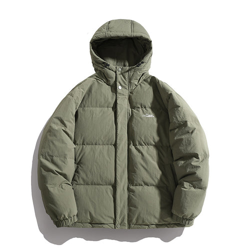 Unisex Wattierte Kapuzensteppjacke im Boxy Schnitt mit Thermofüllung und winddichter Hülle Drune