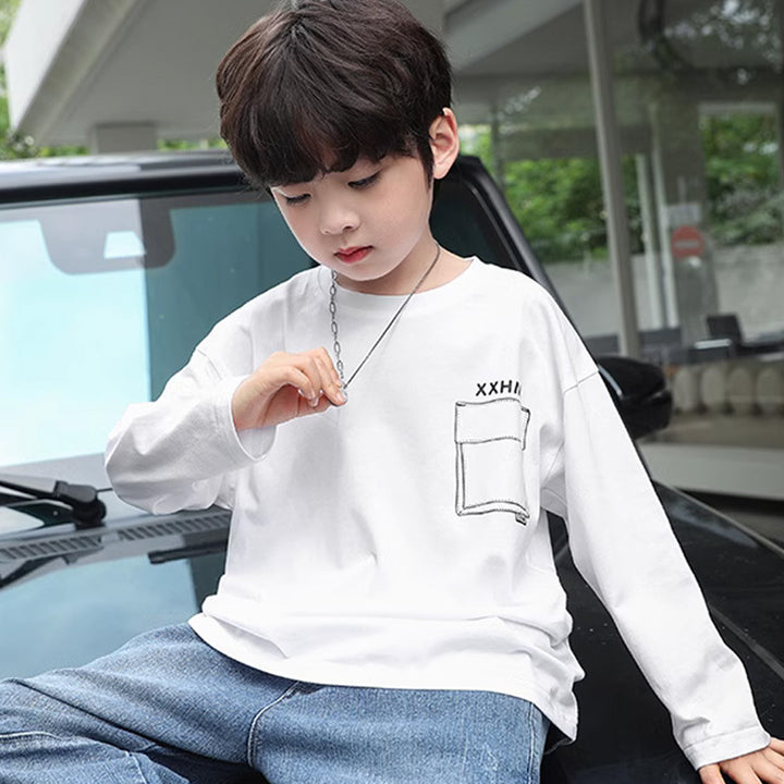 Unisex lässiges langärmliges T-Shirt mit kreativem Druck Drune