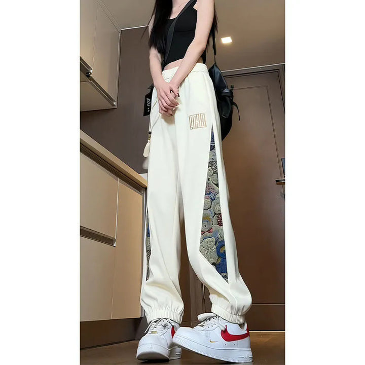 Damen Modische Sporthose mit einzigartigem Seiteneinsatz Drune