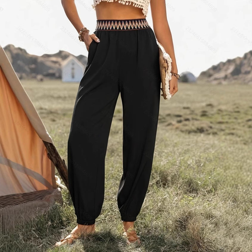 Damen Komfortable Freizeithose mit hohem Bund Drune