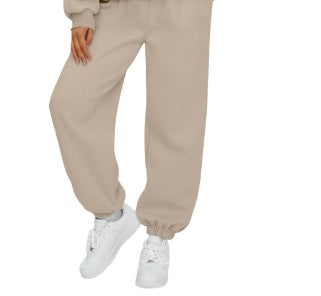 Damen nan gemütliches Lounge-Jogginganzug-Set mit Oversize-Hoodie und elastischer High-Waist Jogginghose Drune