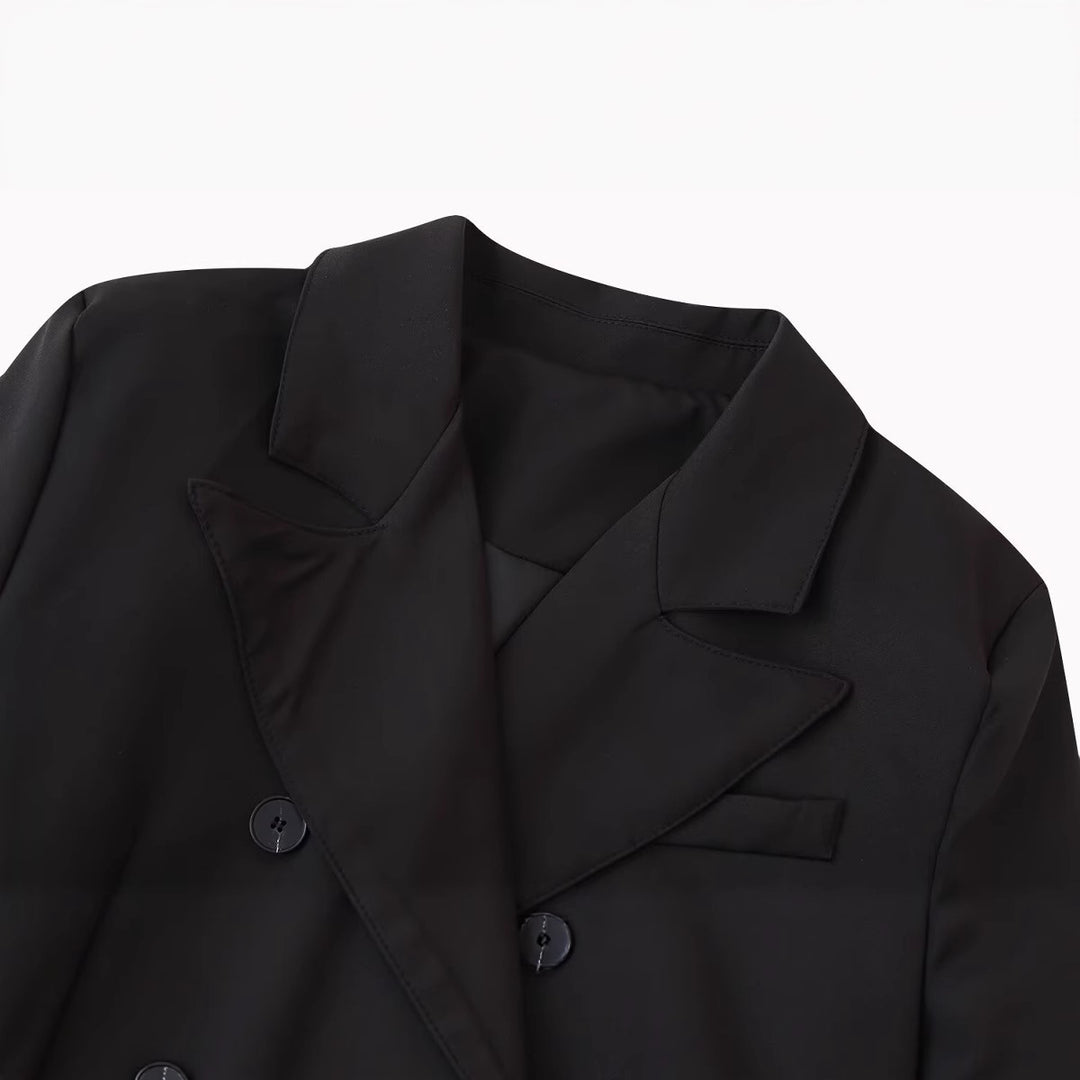 Damen elegante Doppelreiher Blazerjacke Drune 1758752861