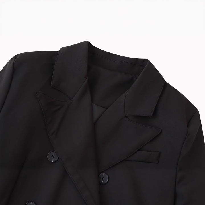 Damen elegante Doppelreiher Blazerjacke Drune 1758752861