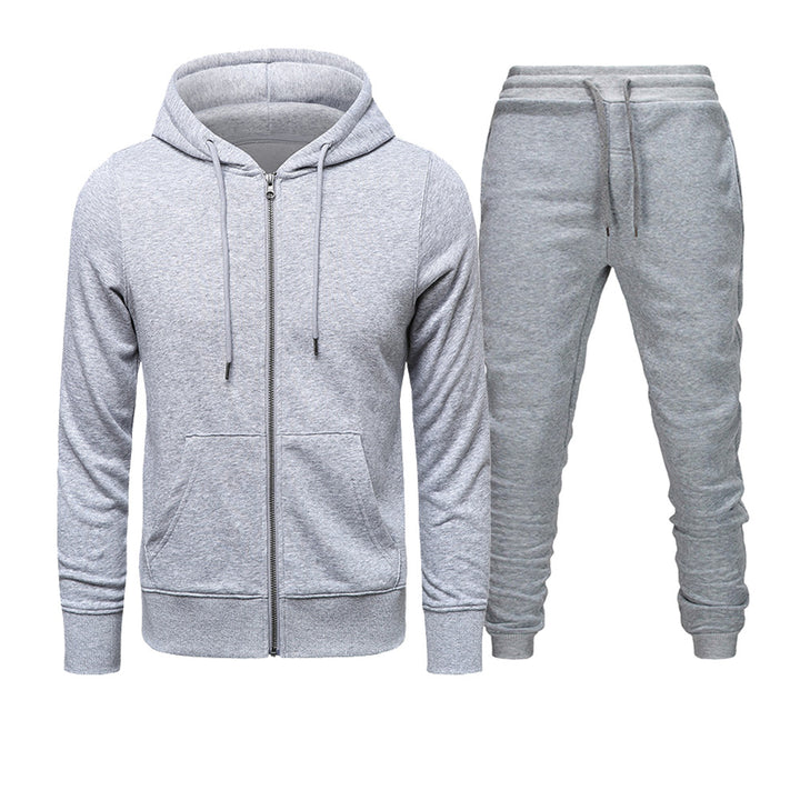 Herren Sportlicher Fleece Hoodie und Jogginghose Set Drune