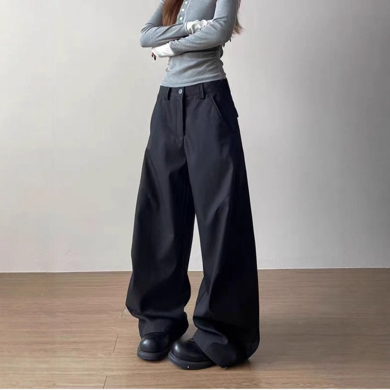 Damen Übergroße Stoffhose Drune