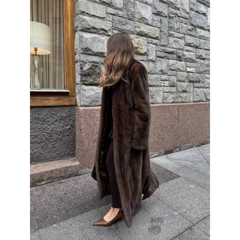 Damen Stilvoller Fleece-Mantel Drune